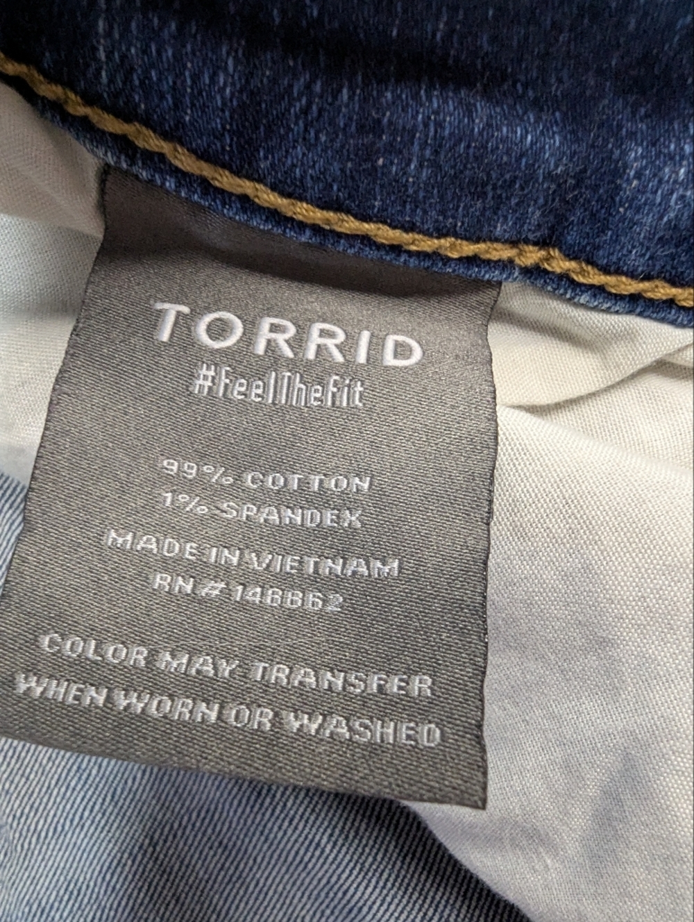 Torrid Women's 18S Perfect Boyfriend Ankle Vintage Stretch Dark Wash Blue Jeans - Picture 5 of 9